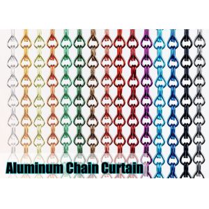 Residential Anodized Aluminum Chain Fly Screen Curtain Multiple Colour