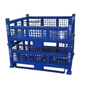 Quality Torin DZ444 Warehouse Equipment Iron Wire Cage Mesh Foldable and Collapsible Container for sale