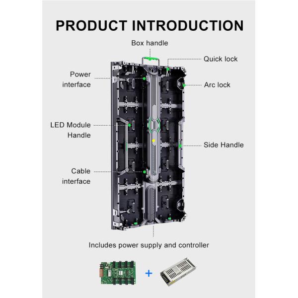 Multipurpose Indoor Rental LED Display Die Cast Aluminum material 500X1000mm