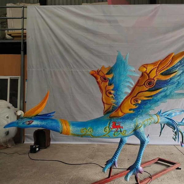 Life Size Animatronics Electronic Handcrafted Chinese Mythical Creatures Luan Niao