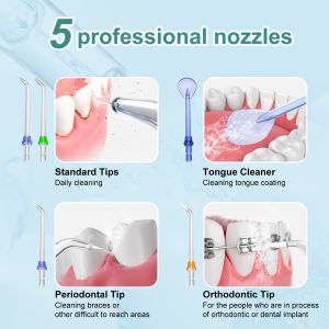 OEM Collapsible Portable Oral Dental Irrigator Teeth Clean Floss Telescopic