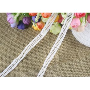 Quality Polyester Ladder Water Soluble Chemical Lace Trim By The Yard Good Color Fastness for sale