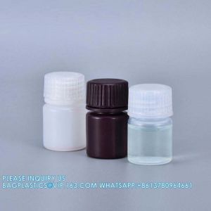 Wholesale 5ml PP Durable Small Round Brown And White Plastic Bottle Food Grade