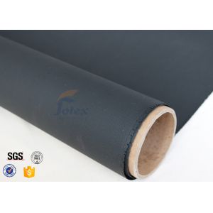 China 0.45mm 530gsm Black PU Fiberglass Fabric For Welding Thermal Insualtion on sale