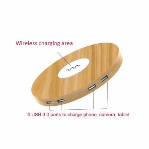China 125g Lightweight Wireless Phone Charger Dc24v 2000ma  Input Quick Charge 2.0 Technology on sale
