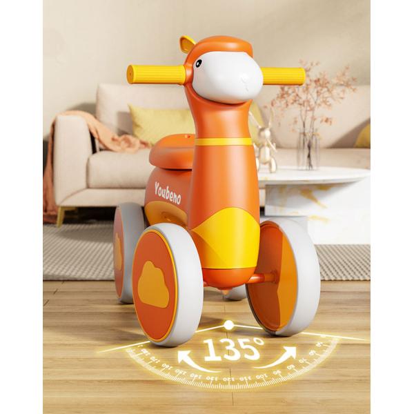 Four-Wheeled Children's Stroller Toddler Balance Bike Car Learning Toy for Boys Girls