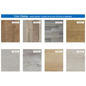 Indoor Decoration 4.5mm Waterproof Spc Flooring Wood Look Noise Prevention