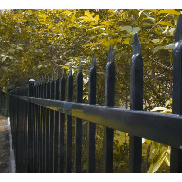 Galvanized Steel Spear Picket Top Tubular Garrison Australia Steel Fence