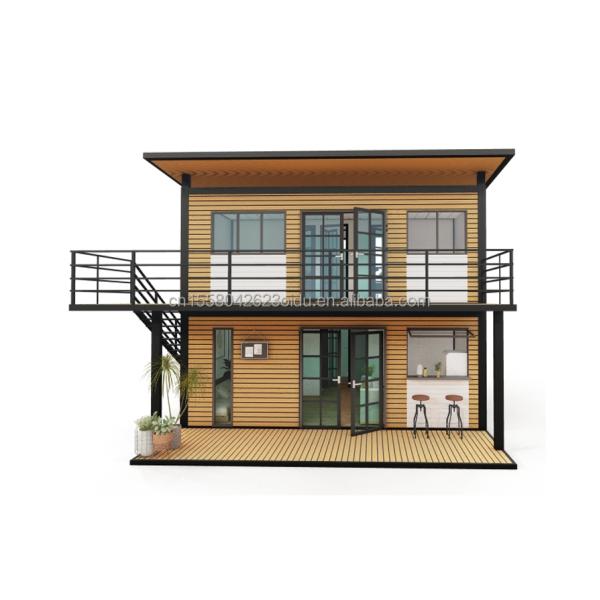 20ft/40ft Steel Frame Galvanized Steel Bending 180g Modern 4 Bedroom Bilayer Prefab Expandable Container House Design for Mall