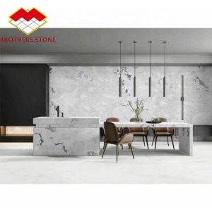Polished Milk White Alabaster Marble Big Slab for Living Room and Dining Table