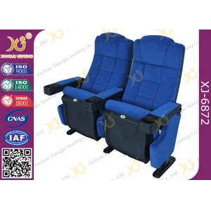 Lounge Back Folding Movie Theater Chairs With Spring / Theatre Room Chairs