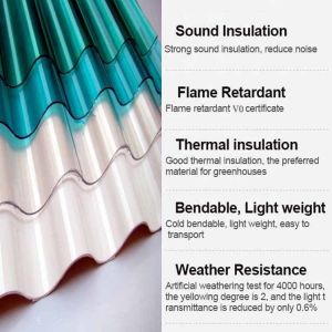 Customized Corrugated Plastic Roofing Sheets 0.8mm-3mm Thickness