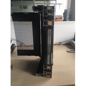 Wood Grain Aluminium Window Extrusions Waterproof Delicate Smooth Surface