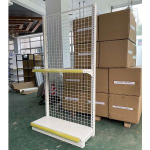 Shanghai Supplier Supermarket Equipment Retail milk white back net supermarket