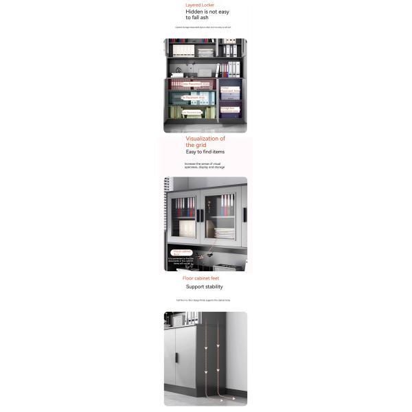 Spacious Wooden Storage Cabinet for Certificates and Trophies in Office or Living Room