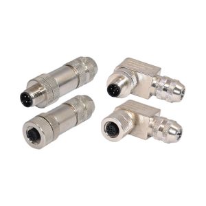 A B D Code 3 - 17 Pin M12 Connector Waterproof Male Female Plastic Metal