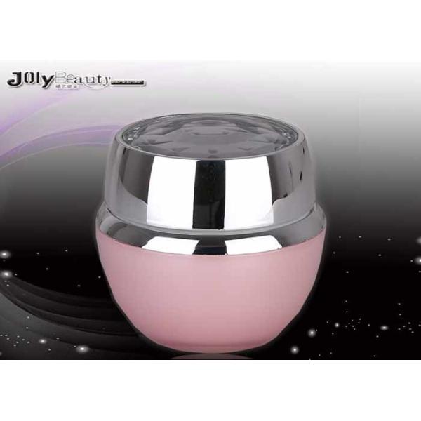 Material PMMA Pink Empty Cream Jars Capacity 50ml Plastic Cosmetic Jars