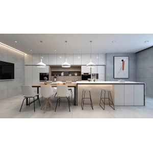 China White PET modern kitchen cabinet on sale