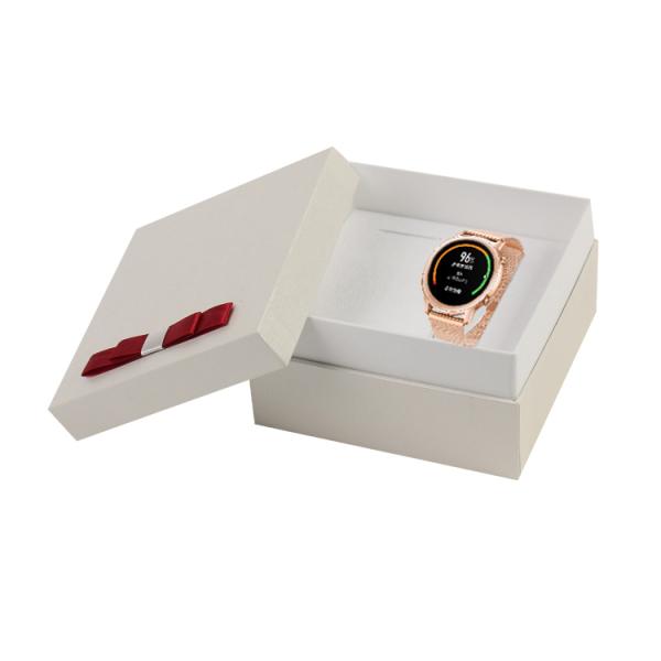 Stylish Square Paper Cardboard Watch Packaging Box for Couples Customized Design