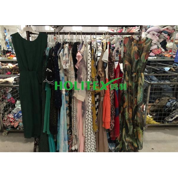 Used women's clothing , second hand summer clothes , ladies silk dress with good price