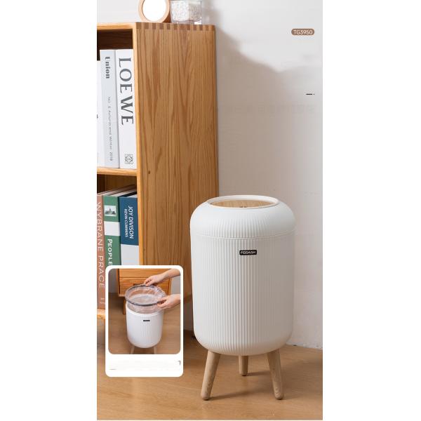 Large Kitchen Household Bathroom with Lid Creative Living Room Tall Kitchen Plastic Trash Can