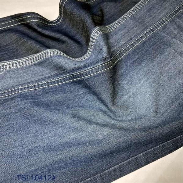 Buy ODM 5.5 Oz Cotton Tencel Denim Shirt Fabric For Light Blue Jeans at wholesale prices