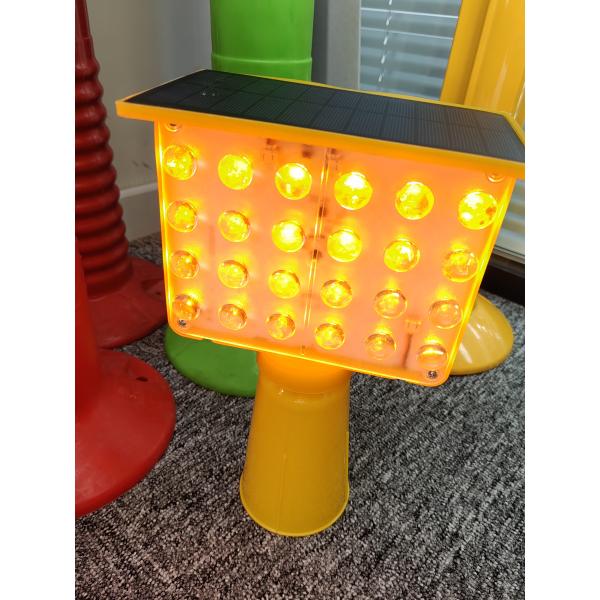 24LED 48pcs LED Yellow Red LED Blinkers Solar Traffic Lamp Barricade Light TRAFFIC Highway Safety