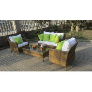 4pcs PE wicker patio sofa furniture