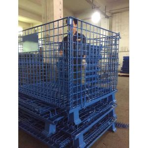 Powder Coated Collapsible Wire Container Rust Resistant Long Life Span