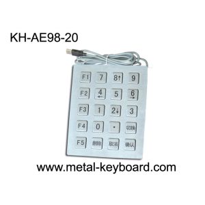 IP65 Industrial Metal Kiosk Keypad with 20 Keys , USB Port security keypads
