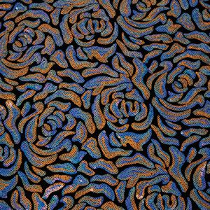 2021 New Design Rose Flower Pattern Multi Color Sequin Fabric for Garment