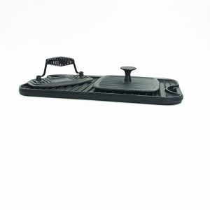 51.2*26.5cm Cast Iron Grill Griddle Bbq Griddle Pan With Press