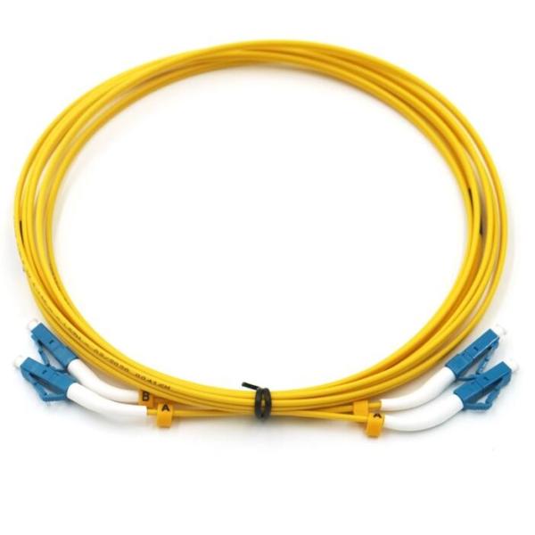 9/125um Fiber Optic Patch Cord , 1M Lc Lc Single Mode Fiber Cable