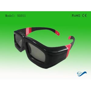 Custom Plastic DLP Link Active Shutter 3D Glasses Rechargeable OEM