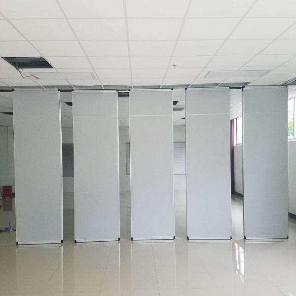 Acoustic Sliding Folding Partition Walls On Wheels / Meeting Room Partition