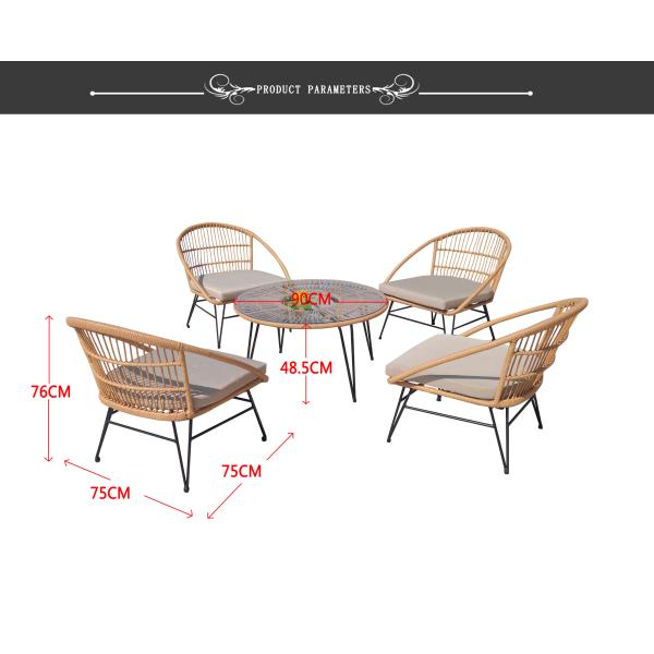 Pe Rattan Furniture Dining Tables And Chairs Craftsmanship Woven Coffee Table Chair Sofa