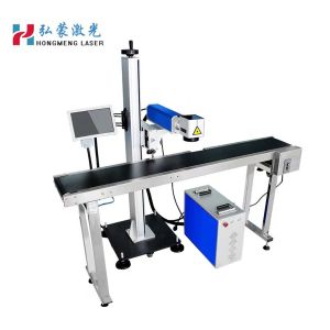 Water Bottle Cable Flying Fiber Laser Marking Machine Plastics Metals