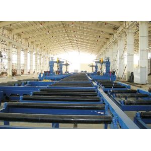 Roller Conveyor Heavy Duty Production Line , 2.5 T/m Loading Transfoming H Beam