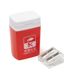 Office Garbage Trash Can Cartoon Pencil Sharpener Double Hole