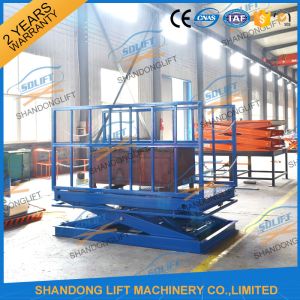 2T Warehouse Cargo Stationary Hydraulic Scissor Lift with Safe Sensor and