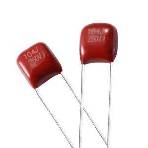 China CL21X Mini Metallized Polyester Capacitor 104J 250V Pitch 5mm For LED Driver on sale