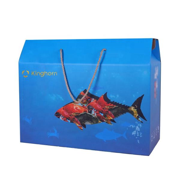 Customized Size Wax Fresh Seafood Box With Professional Die Cutting