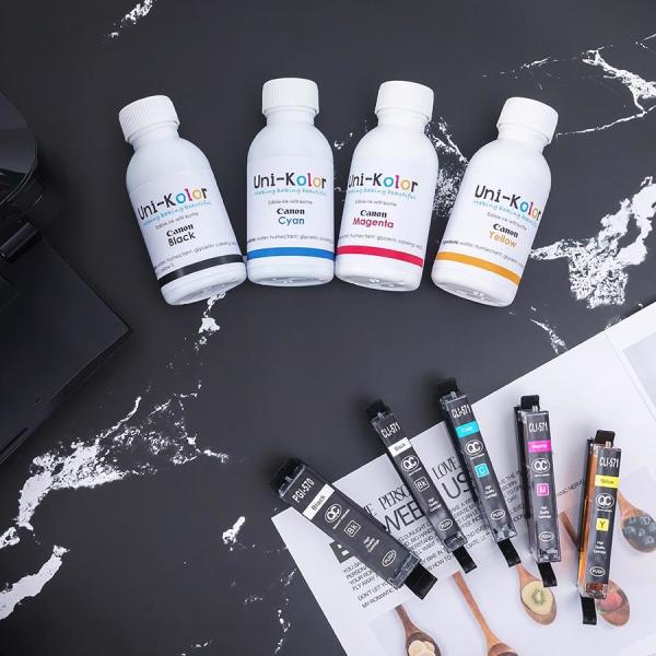 Buy CMYK Bottles Packing Canon Pixma Mg2522 Edible Ink Sample Accept at wholesale prices