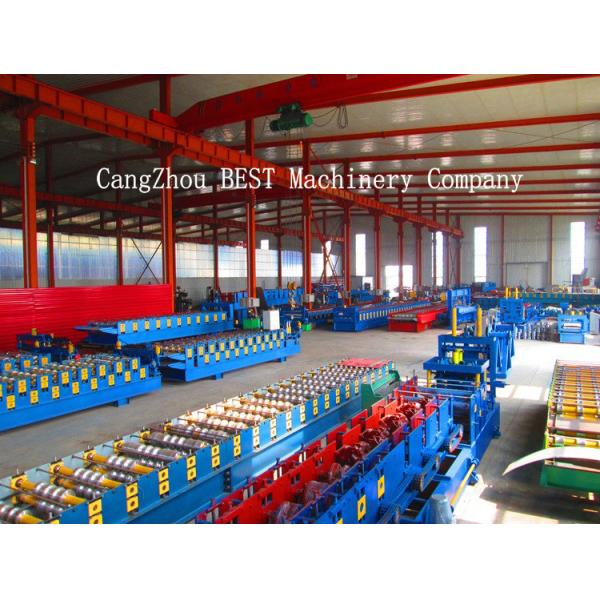 Popular Roofing Sheet Roll Forming Machine 350H Steel 2 Years Warranty