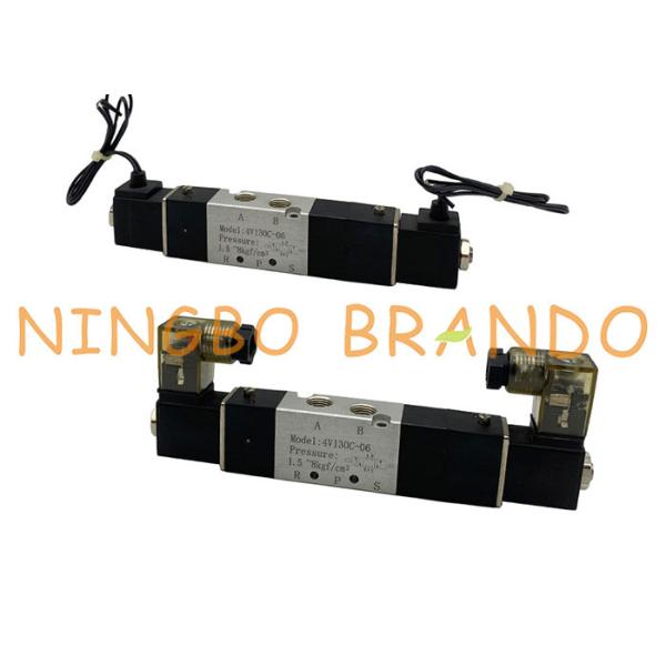 Buy 4V130C-06 1/8'' 5/3 Way Terminal Grommet Pmeumatic Solenoid Valve at wholesale prices