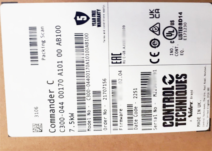 Quality C300-04400170A CONTROL TECHNIQUES 7.5KW 17A Frequency Inverter for sale