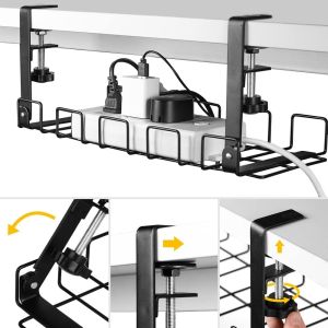 Efficiently Designed Wire Management Tray Cable Rack for Desk and Organizer