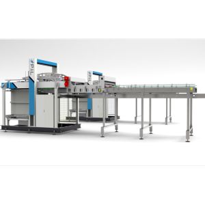 Full Tin Cans Loading Unloading Machines Glass Metal Horizontal Transfer Type