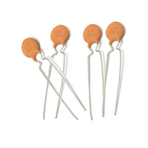 Low Frequency Radial Ceramic Disc Capacitor 100nF 100V P2.54mm