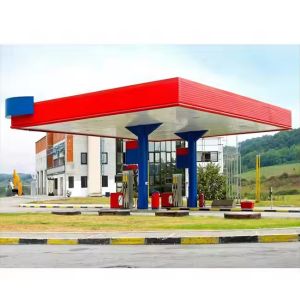 Professional Steel Structural Build Prefab Space Frame Filling Gas Petrol